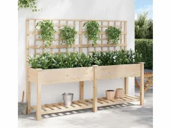 Jardinera|Maceta para Jardín | Jardinera | Macetero con estante 203.5 x 54 x 152.5 cm