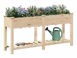 Maceta para Jardín | Jardinera | Macetero con estante 161.5 x 45 x 76.5 cm Beige New