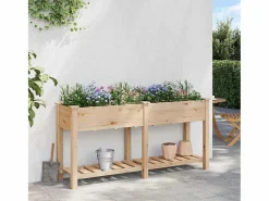 Maceta para Jardín | Jardinera | Macetero con estante 161.5 x 45 x 76.5 cm Beige New
