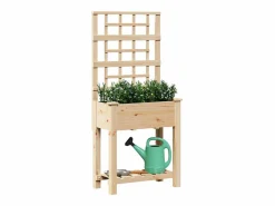 Maceta para Jardín | Jardinera | Macetero con estante 71 x 38 x 152 cm Beige Discount