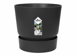 ELHO Maceta redonda 40 - Exterior Ø 39 x 36,8 cm - Living Negro New