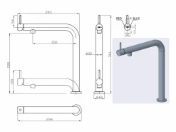 Essebagno Grifo De Cocina|Magic Grifo monomando para fregadero cromado retráctil