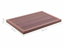 Maison Exclusive Panel de suelo para ducha solar WPC marrón 101x63x5,5 cm Marru00f3n New