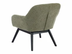 Moloo Sillón Escandinavo|MALMO-Sillón de madera negra y tela Trendy Sauge