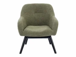 Moloo Sillón Escandinavo|MALMO-Sillón de madera negra y tela Trendy Sauge