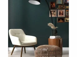Moloo Sillón Escandinavo|MALMO-Sillón de madera patinada nogal y tejido Trendy