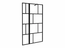 Shower & Design Mampara de bañera con panel pivotante - mate - Estilo industrial - 120 x 140 cm - OBELINI Negro Sale