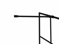 Shower & Design Mampara de bañera con panel pivotante - mate - Estilo industrial - 120 x 140 cm - OBELINI Negro Sale