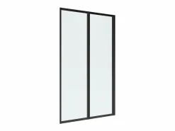 Shower & Design Mampara De Bañera|Mampara de bañera plegable de metal mate estilo taller - 80 x 140 cm - DISTRITO