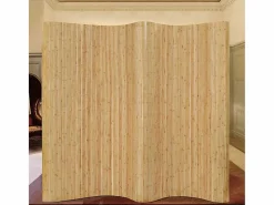 Biombo|Mampara de bambú 250 x 165 cm Natural