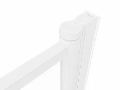 Shower & Design Mampara de baño pivotante de cristal y metal, mate, An. 70 x Al. 140 cm, RIVANON Blanco
