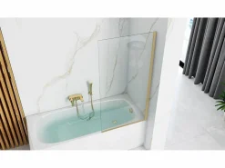 Rea Mampara De Baño Elegant 80 Brush Gold Dorado New