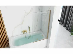 Rea Mampara De Baño Elegant 80 Gold Dorado Clearance