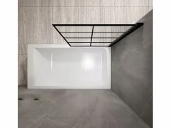 Mampara De Baño Lagos-1 70 Black^Rea Hot