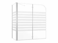 Mampara De Bañera|Mampara de baño vidrio templado a rayas 120x68x130 cm ES201040
