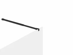 Shower & Design Mampara de ducha a ras de suelo mate - Vidrio 8 mm - 140x200 cm - DAREN Negro Discount