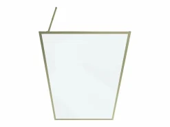 Mampara de ducha a ras de suelo, 120 x 200 x 92 cm, oro, cristal, AMBERI^Shower & Design New
