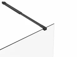 Shower & Design Mampara de ducha a ras de suelo - mate - Vidrio 5 mm - 80 x 200 cm - DAREN Negro Best