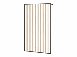 Mampara de ducha de aluminio - Efecto madera - 120 x 200 cm - TOPEKA^Shower & Design Sale