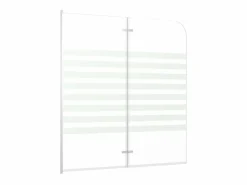 Mampara de ducha de vidrio templado a rayas 120x140 cm ES204707 Negro Online