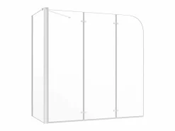 Mampara De Bañera|Mampara de ducha de vidrio templado transparente 120x69x130 cm ES997426