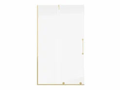Mampara de ducha estilo italiano dorada estilo industrial, 120 x 200 cm, vidrio templado YOREM^Shower & Design Online