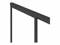 Mampara de ducha fija con puerta corredera mate, 140 x 80 x 195 cm, TORONI^Shower & Design Hot