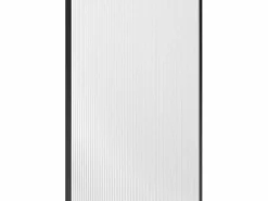 Mampara de ducha fija de metal mate estilo design, 120x200 cm, VIRANA^Shower & Design New