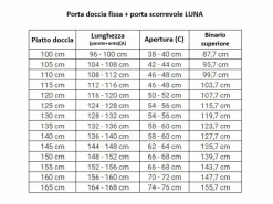 KASSANDRA Mampara de ducha frontal + Puerta Corredera 110 cm LUNA Negro con Cristal serigrafiado Transparente Best