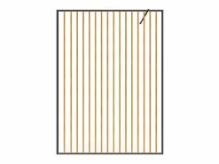 Shower & Design Mampara de ducha italiana de aluminio - Efecto madera - 140 x 200 cm - TOPEKA Negro / Color natural claro Discount