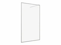 Shower & Design Mampara De Ducha|Mampara de ducha italiana, 120 x 200 x 92 cm, negro, cristal - AMBERI