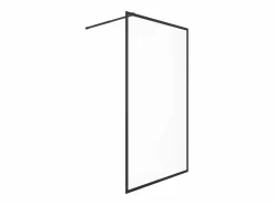 Shower & Design Mampara de ducha italiana, 140 x 200 x 92 cm, , cristal - AMBERI Negro