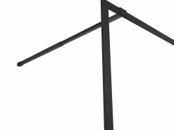 Shower & Design Mampara de ducha italiana, 140 x 200 x 92 cm, , cristal - AMBERI Negro
