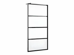 Shower & Design Mampara de ducha tipo italiano industrial 140 x 200 cm - INAYA II Negro