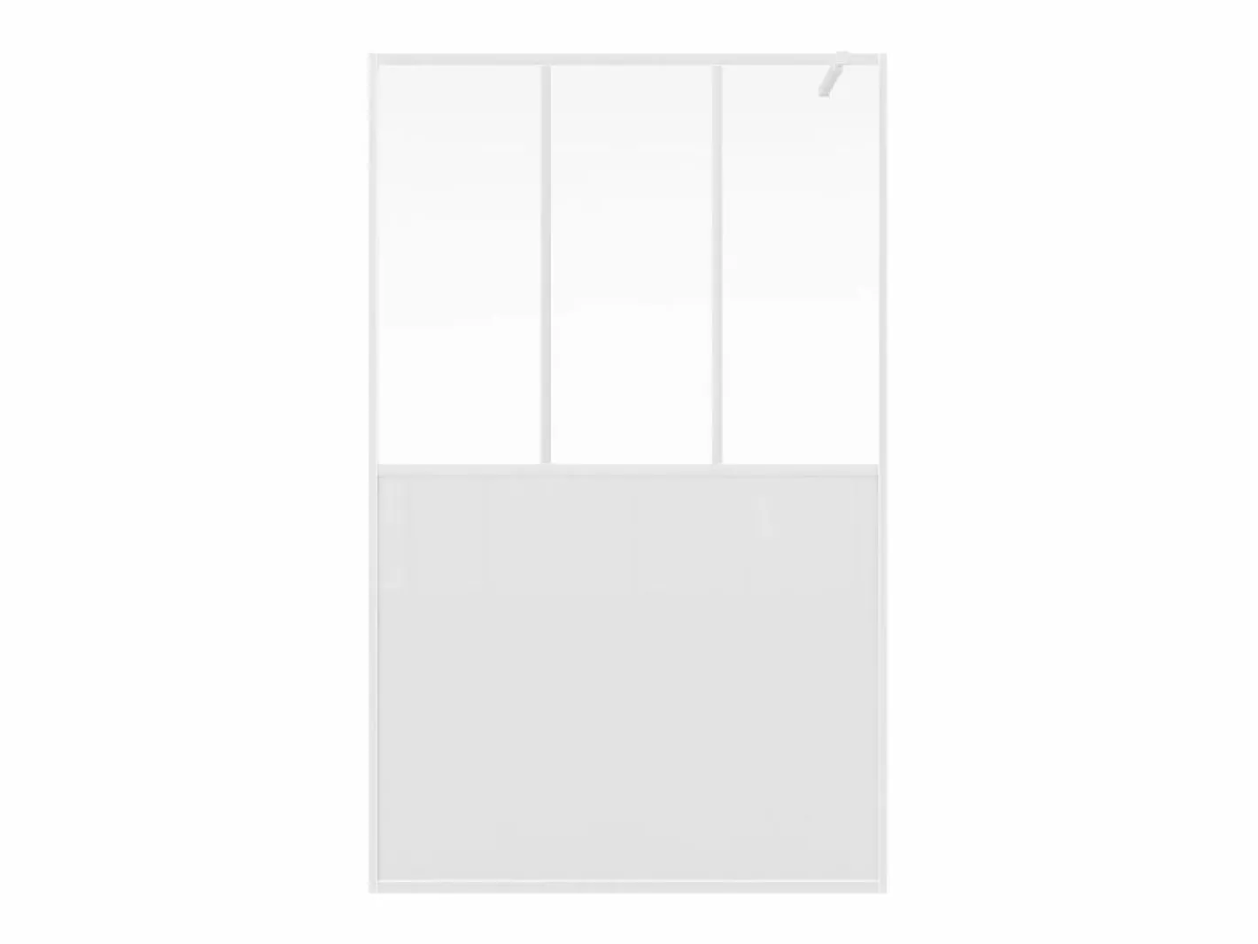 Shower & Design Mampara De Ducha|Mampara de ducha tipo walk-in mate estilo taller, 140 x 200 cm, URBANIK