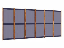 Biombo|Mampara divisoria de 6 paneles oscuro 420x180 cm