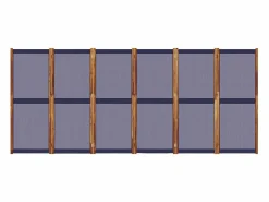 Biombo|Mampara divisoria de 6 paneles oscuro 420x180 cm