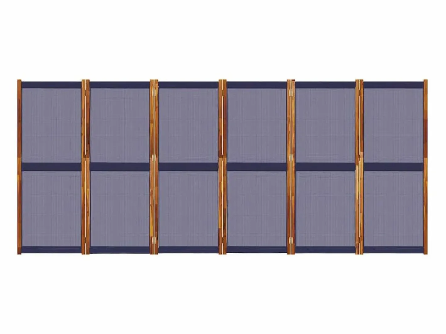 Biombo|Mampara divisoria de 6 paneles oscuro 420x180 cm