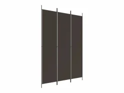 Mampara divisoria de 3 paneles Marrón 150x220 cm Tela^ Best