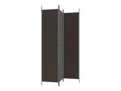 Mampara divisoria de 3 paneles Marrón 150x220 cm Tela^ Best