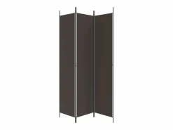 Mampara divisoria de 3 paneles Marrón 150x220 cm Tela^ Best
