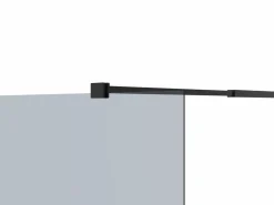 Shower & Design Mampara ducha estilo italiano MALIKA 140x200 Cristal ahumado gris Negro New