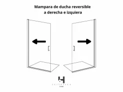 Mampara Ducha Fija 90x200 cm Cristal Templado 8 mm Antical – Eclíptica Home – Mate Negro Discount
