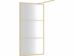 Mampara ducha vidrio transparente ESG 115x195 cm ES66451 Dorado Outlet