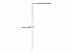Mampara estilo italiano con toallero y estantes - 120 x 200 cm - mate - POMARO^Shower & Design Best