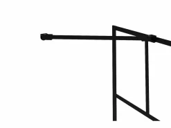 Shower & Design Mampara para bañera cristal y metal de estilo industrial, Medidas 100 x 140 cm OBELINI Negro Hot