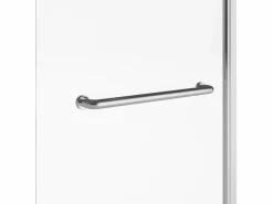 Shower & Design Mampara De Bañera|Mampara para bañera de cristal templado con toallero cromo, 70 x 140 cm TOBIN
