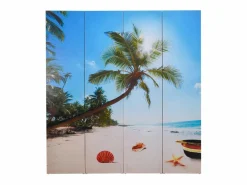 Mampara plegable 160x170 cm Playa Multicolor New
