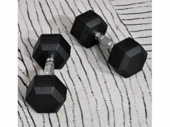 mancuernas hexagonales de 10 kg, de hierro fundido con revestimiento de goma, negras (31 x 13,5 x 13,5 cm)^ Clearance