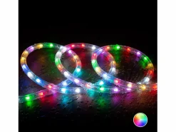 Manguera LED Redonda 220V AC 36 LED/m RGB IP65 Corte 100 cm a Medida RGB 10 m^Ledkia Hot